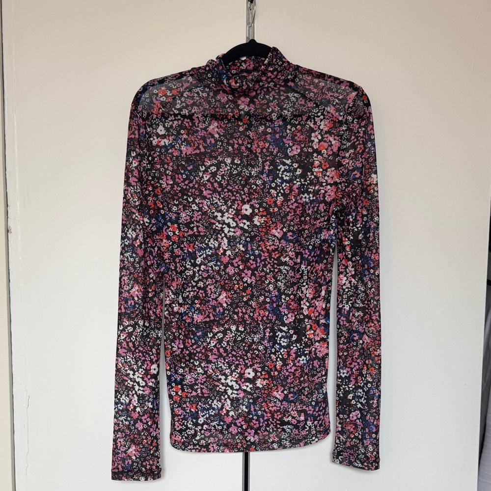 Maje Multicolor Floral Long Sleeve Top